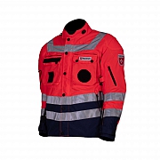 Malteser Motorrad-Einsatzjacke leuchtrot/dunkelblau