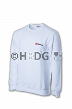 Malteser-Sweat-Shirt, weiß, 1 Logo Brust/1 Logo Rücken