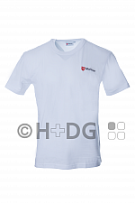 Malteser-T-Shirt, weiß 1 Logo auf Brust links