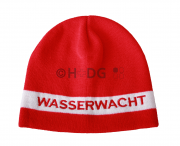 WW-Beanie (Strickmütze), rot+weiß