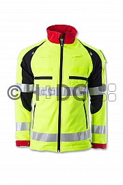 Hüsler Damen Softshelljacke R., Borken leuchtgelb - neuer Stretchstoff