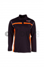 Hüsler Poloshirt DRK, Langarm, Stick, dunkelmarine/leuchtrot