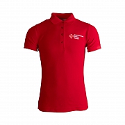 BRK-Damen-Poloshirt, rot mit Kompaktlogostick