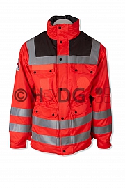 Schutzjacke DRK 2012 mit 3M Scotchlite leuchtrot/grau (mit und ohne Thermofutter)