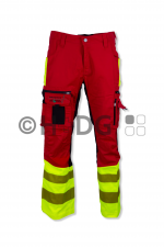 Hüsler Bundhose Ready, Borken rot/leuchtgelb