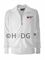 DRK-Sweatjacke College, weiß Kompaktlogostick