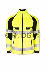 Hüsler Softshelljacke Ready Light, leuchtgelb/schwarz - ohne Klettflausch