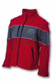 Windbreaker, rot-grau, mit 1 Flauschteilen