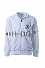 Rettungsdienst Sweatjacke College, mit Rundlogo, weiß