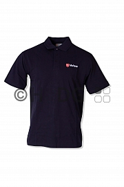 Malteser-Poloshirt, dunkelblau doppeltes Logo