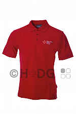 BRK-Damen-Poloshirt, rot mit Kompaktlogostick