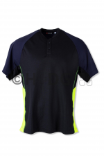 H&uuml;sler Poloshirt Ready, blau/leuchtgelb/schwarz