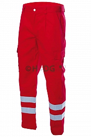 Herren-Einsatzhose, rot (325 g/m²), 2 Reflexstreifen