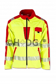 Titania Stretch-Damen-Softshelljacke, leuchtgelb/rot