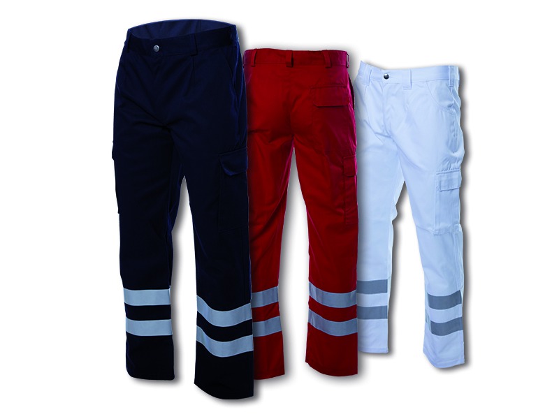 Damen-Einsatzhose (325 g/m²) in marineblau, weiß oder rot | H+DG