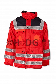 Schutzjacke DRK 2012plus mit SympaTex® leuchtrot/grau (mit und ohne Thermofutter)