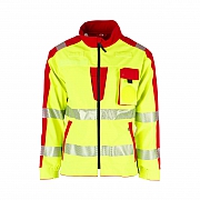TITANIA Stretch-Softshelljacke, leuchtgelb/rot