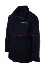 Malteser-Damen-Wetterschutzjacke, blau, mit R&uuml;ckenstick