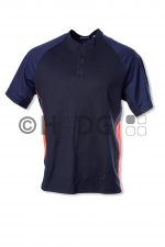 H&uuml;sler Poloshirt Ready blau/leuchtrot/schwarz