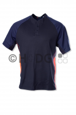 Hüsler Poloshirt Ready blau/leuchtrot/schwarz