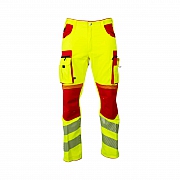 TITANIA Stretch-Einsatzhose, leuchtgelb/rot