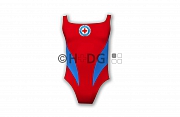 DRK-WW-Damen-Badeanzug, rot/blau