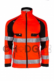 Hüsler Softshelljacke Ready Light, leuchtrot/schwarz - ohne Klettflausch - Auslaufartikel