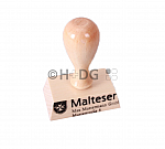 Malteser-Absenderstempel (Holzstempel), 2- bis 10-zeilig gem. individueller Vorgabe