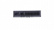 Namensband, grau mit schwarzer Schrift, zum Aufkletten, 11 x 2,5 cm, 1-zeilig