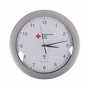BRK-Funk-Wanduhr, silberfarben,