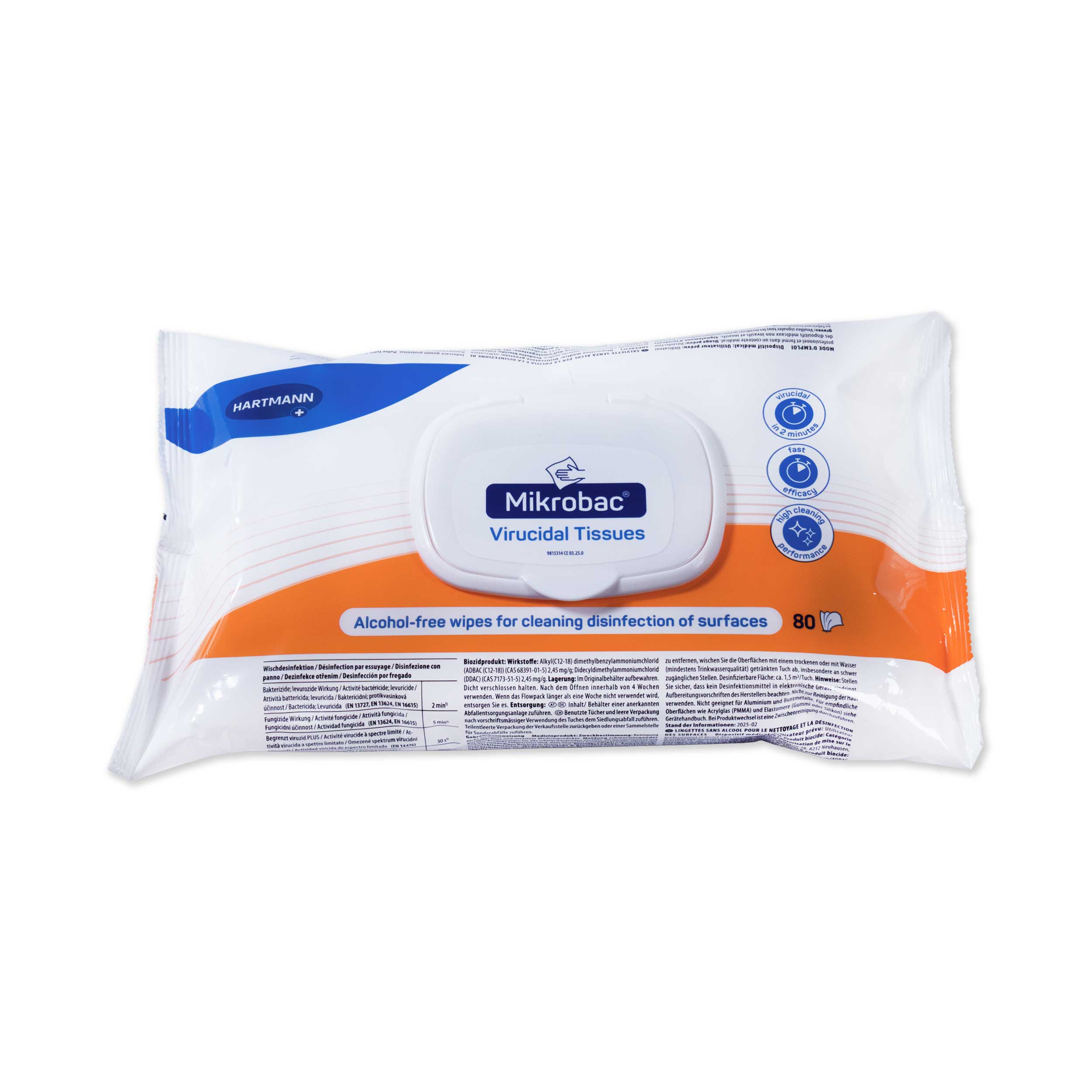 Mikrobac® Virucidal Tissues, Hartmann, VA,