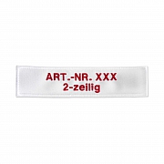 Namensband, wei&szlig;/rote Schrift,