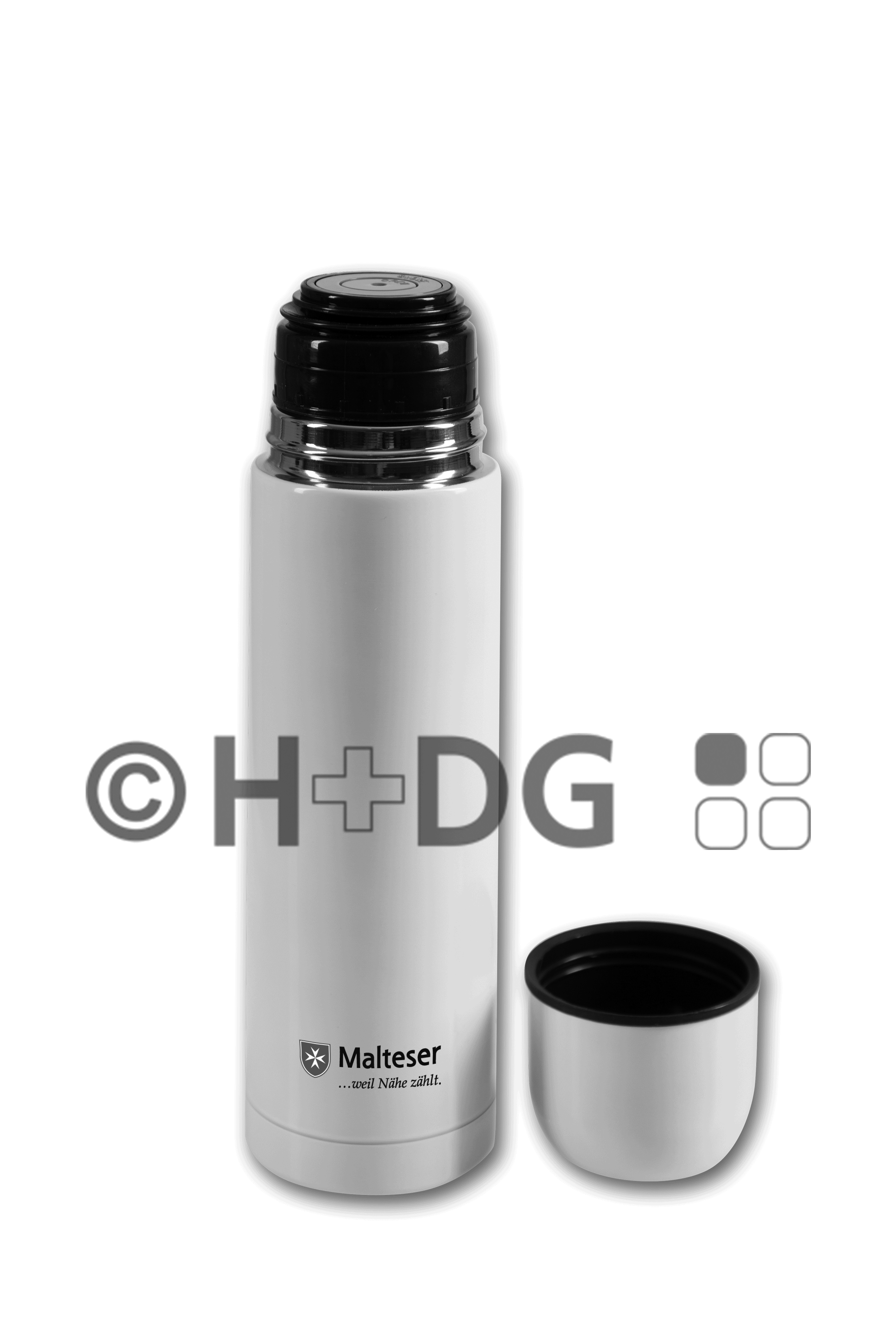 Für die höchsten Qualitätsansprüche: Doppelwandige  Werbe-Vakuum-Thermosflasche HYTE 0,5l mit Logogravur