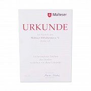 Malteser-Urkunde Dank (neutral), VA,