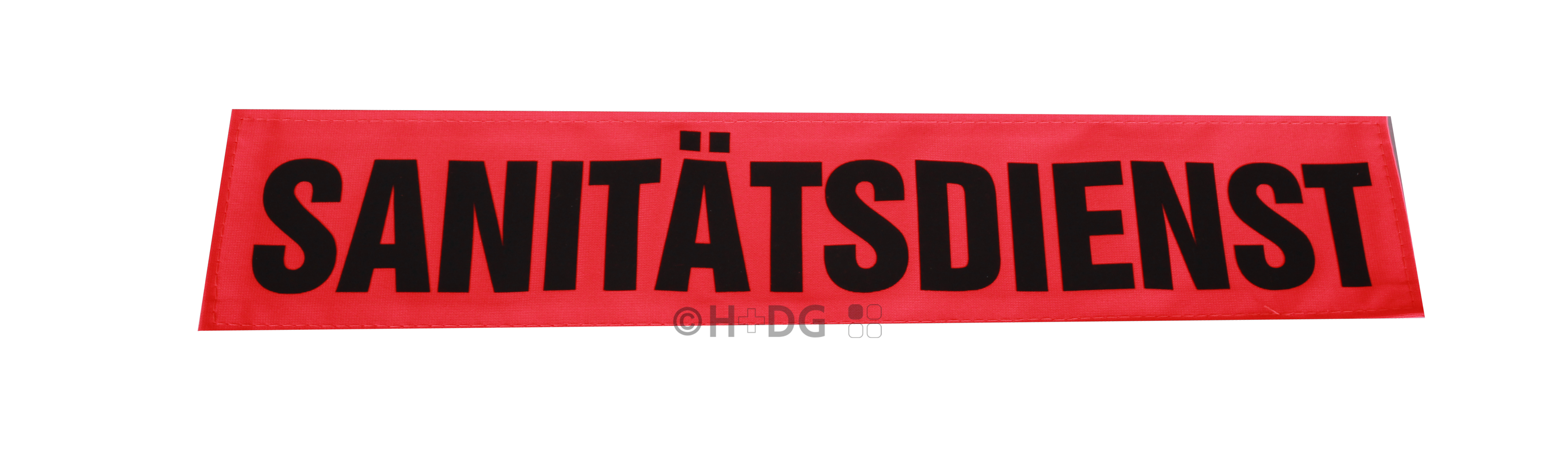 Rückenschild Sanitätsdienst – Weiß, Reflektierend, 30 X 5 Cm Mit Klett Für Einsatzjacken